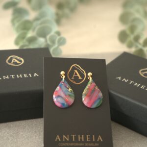 Handcrafted Abstract Teardrop Earrings - The Aurora Collection
