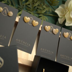 Golden Sunbeam – Heart Earrings