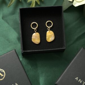 Golden Sunbeam – Organic Hoop Earrings