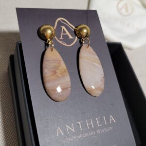 Caffe Latte – Oval Earrings (Outlet)