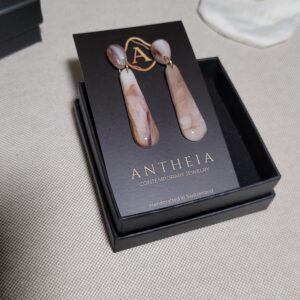 Caffe Latte – Long Geometric Stick Earrings