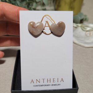 Caffe Latte – Heart Stud Earrings