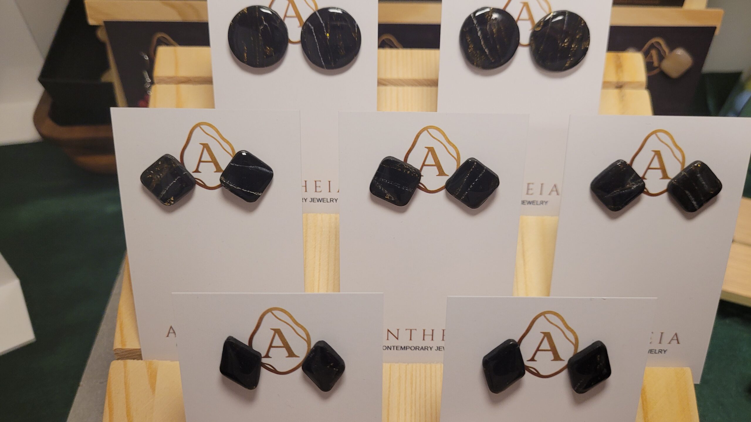 Midnight Gold Studs - Image 4